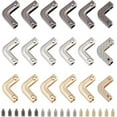 thumbnail image 1 of 18 Sets Purse Edge Decorative Clip Buckles 3 Colors Purse Edge Protector Metal Purse Corner for Bag Screw-in Bag Corner Clip Handmade Crochet Bag Hardware for DIY Sewing Craft Bag Making, 1 of 5