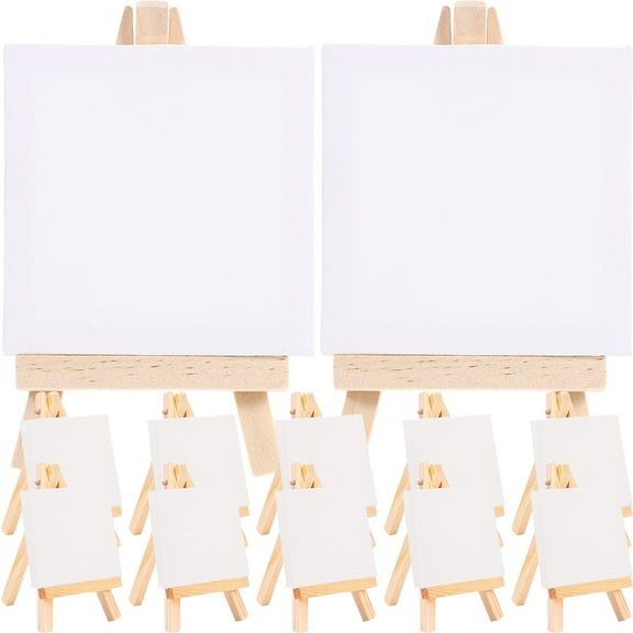 18 Sets Small Canvases Children Easel Decorative Painting