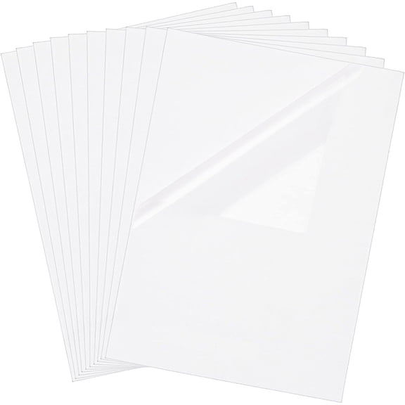 18 Sheets A4 Self Adhesive Laminating Sheets 11.8x8.4" Waterproof Leather Textured Self Sealing Laminating Films for Certificates Photos