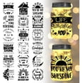 thumbnail image 1 of 18 Sheets Blessing Phrase Rub on Transfer 3.9x3.6inch Wishes Words Home Decals Leaves Flower Rainbow Cup Transfer Decals, 1 of 9