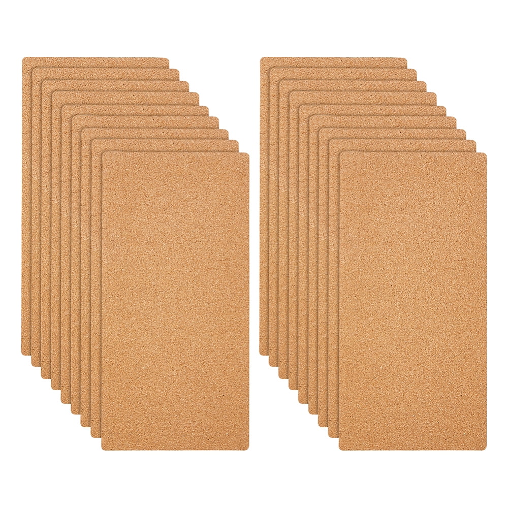 18 Sheets Cork Board for Walls 12x6 Inch Rectangle Cork Sheet for ...