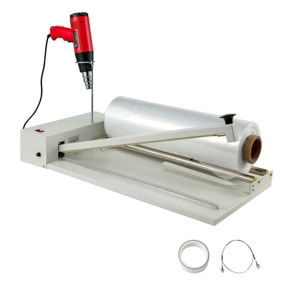 18" Shrink Wrap Machine with Heat Gun, 530W I-Bar Sealer, 18 Inch Film Shrink Wrapper with Film Roll for Packaging Books, Food, Toys
