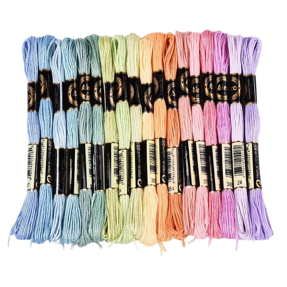 18 Skeins 157.5 Yards Colorful Embroidery Floss Variegated Gradient Stitch Thread Needlepoint Friendship Bracelets String Threads Bulk DIY