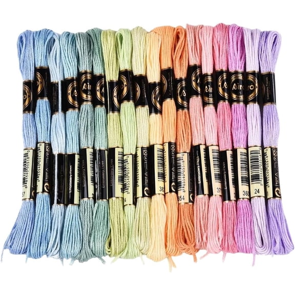 18 Skeins 157.5 Yards Colorful Embroidery Floss Variegated Gradient Stitch Thread Needlepoint Friendship Bracelets String Threads Bulk