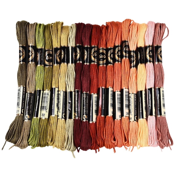 18 Skeins 6 Strands Variegated Colorful Embroidery Floss Stitch Threads Gradient Polyester Friendship Bracelets Yarn String Bulk DIY