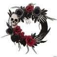 thumbnail image 1 of 18" Skull, Hands & Roses Wreath, 1 of 2