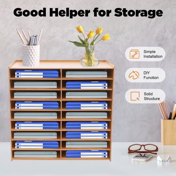 18-Slot Multi-layer Storage Letter Organizer Tray Rack Office desktop document organiser for Home, Office