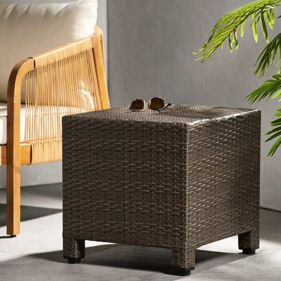 18" Small - Sized - Woven PE Rattan Finish - Balcony - No Assembly Needed
