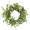 thumbnail image 1 of 18" Spring Wreaths for Front Door Summer Wreath with Multi-Colored Flower & Green Eucalyptus Leaves, Artificial Wreath Green Foliage Wreath for Wall Window Farmhouse Party Holiday Home Decor, 1 of 5