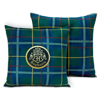 Harry Potter Hogwarts Tartan Square Throw Pillow 18x18 inch