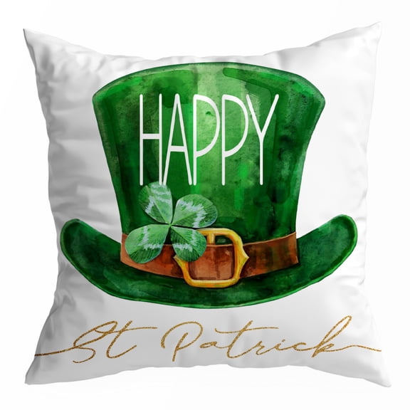 18" St. Patrick's Day Clover Pillow, St. Patrick's Day Decoration, Festival Party Decoration, Festival Celebration Supplies