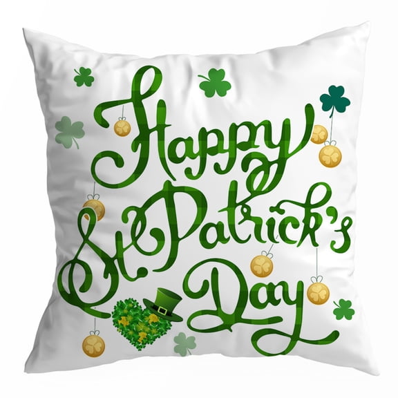 18" St. Patrick's Day Clover Pillow, St. Patrick's Day Decoration, Festival Party Decoration, Festival Celebration Supplies