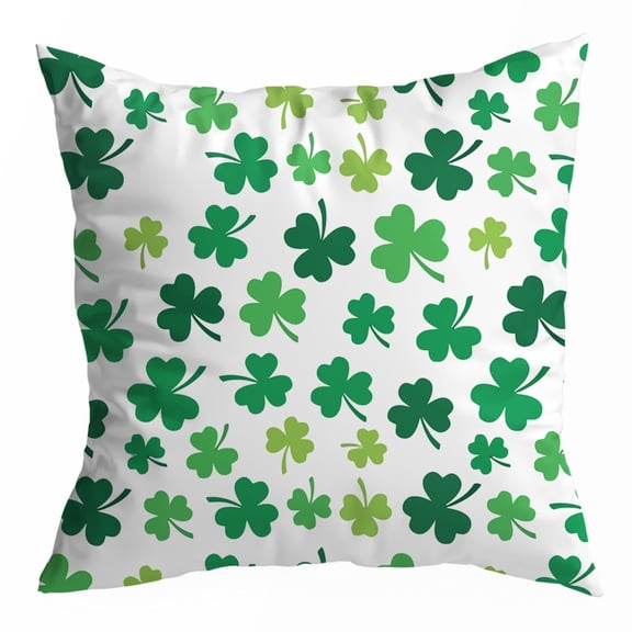 18" St. Patrick's Day Clover Pillow, St. Patrick's Day Decoration, Festival Party Decoration, Festival Celebration Supplies