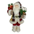 thumbnail image 1 of 18" Standing Santa Christmas Figure with Snow Shoes and Fur Boots, 1 of 6