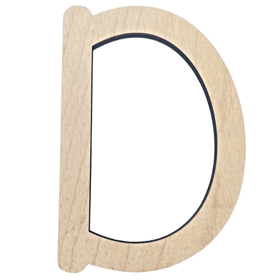 18" Tall BIRCH Wood Letter D | 1/4" Thick | Wood Craft Letter | Krafty Supply Lego House Font | Script Font