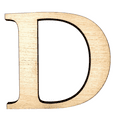 thumbnail image 1 of 18" Tall Birch Letter D | 1/4" Thick Birch Plywood| Krafty Supply Letters | Times | Wooden Letter, 1 of 3
