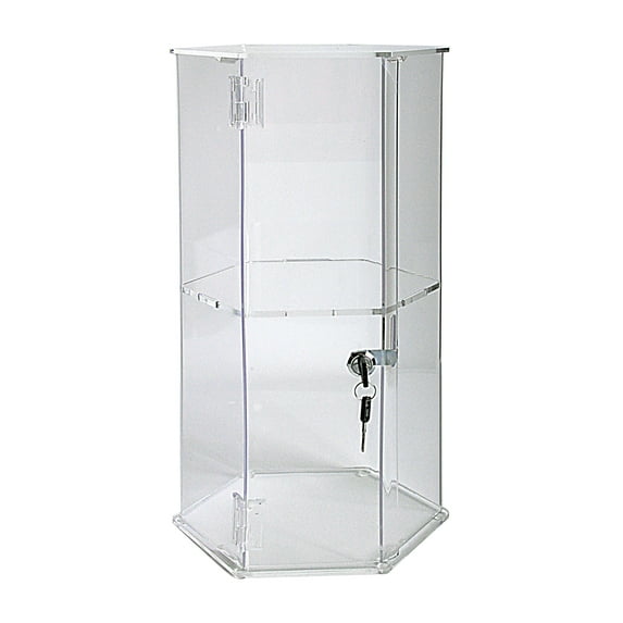 18" Tall Locking Case with 1 Shelf