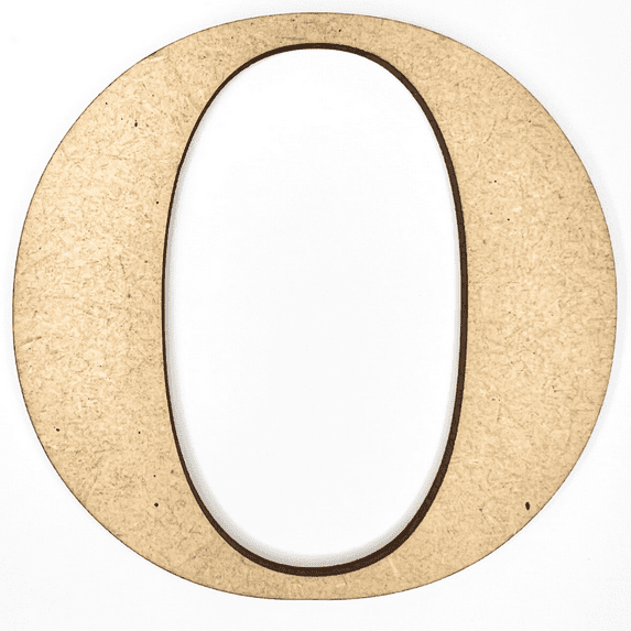 18" Tall MDF Letter O | 1/4" Thick | Krafty Supply Letters | Times | Wooden Letter