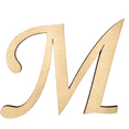 thumbnail image 1 of 18" Tall MDF Wood Letter M | 1/4" Thick | Wood Craft Letter | Monotype Font, 1 of 3