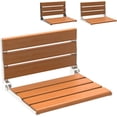 thumbnail image 1 of 18" Teak Folding Shower Seat Wall Mounted, 1 of 8