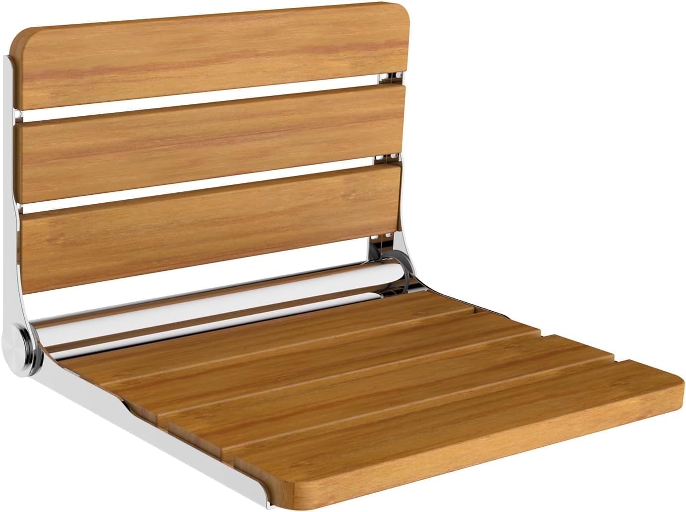 18" Teak Folding Shower Seat,Foldable Shower Bench,Home Care Teak Shower Seat Bench for Inside Shower,Folding Shower Seat Bench,Wall Mount Shower Seat Bench Chair