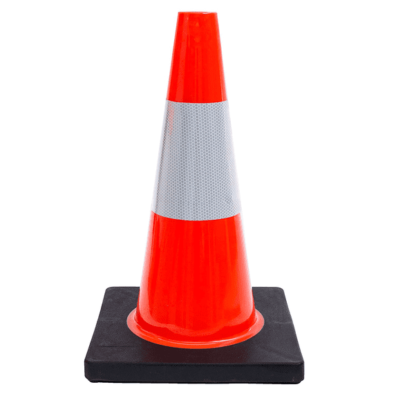 18" Traffic Cones, One Reflective Collar - Orange / 24