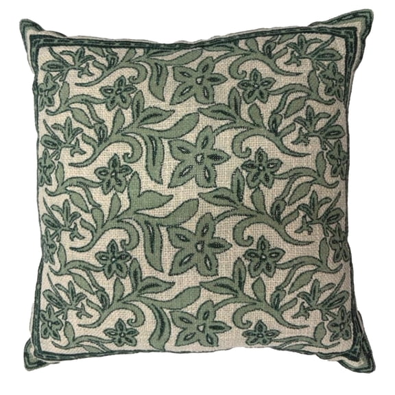 18" Turquoise Floral Throw Pillow by Ashland  - Spring Home Decor