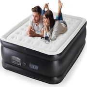 TINKLE WELL 18 Twin Size Air Mattress with Built-in Pump Waterproof Inflatable Bed Portable Blow-Up Airbed for Home Camping and Guest Use