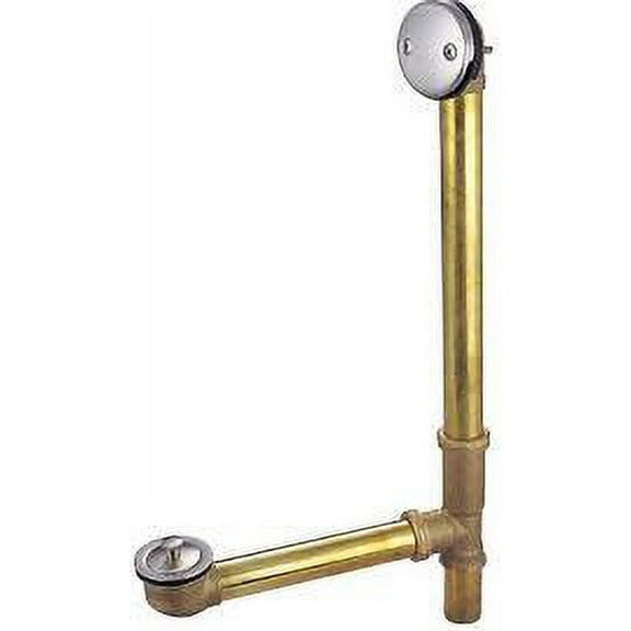 18" Twist' N Trip Lever/Lift-Turn Tub Drain, Satin Nickel