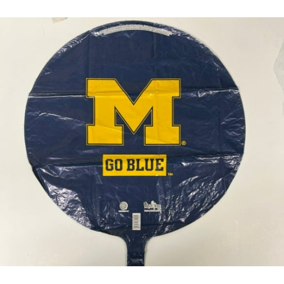 18" UNIVERSITY OF MICHIGAN Go Blue Balloon  Party Supplies Decorations Foil Mylar Balloon