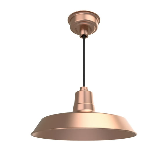 18" Vintage Pendant Barn Light in Copper