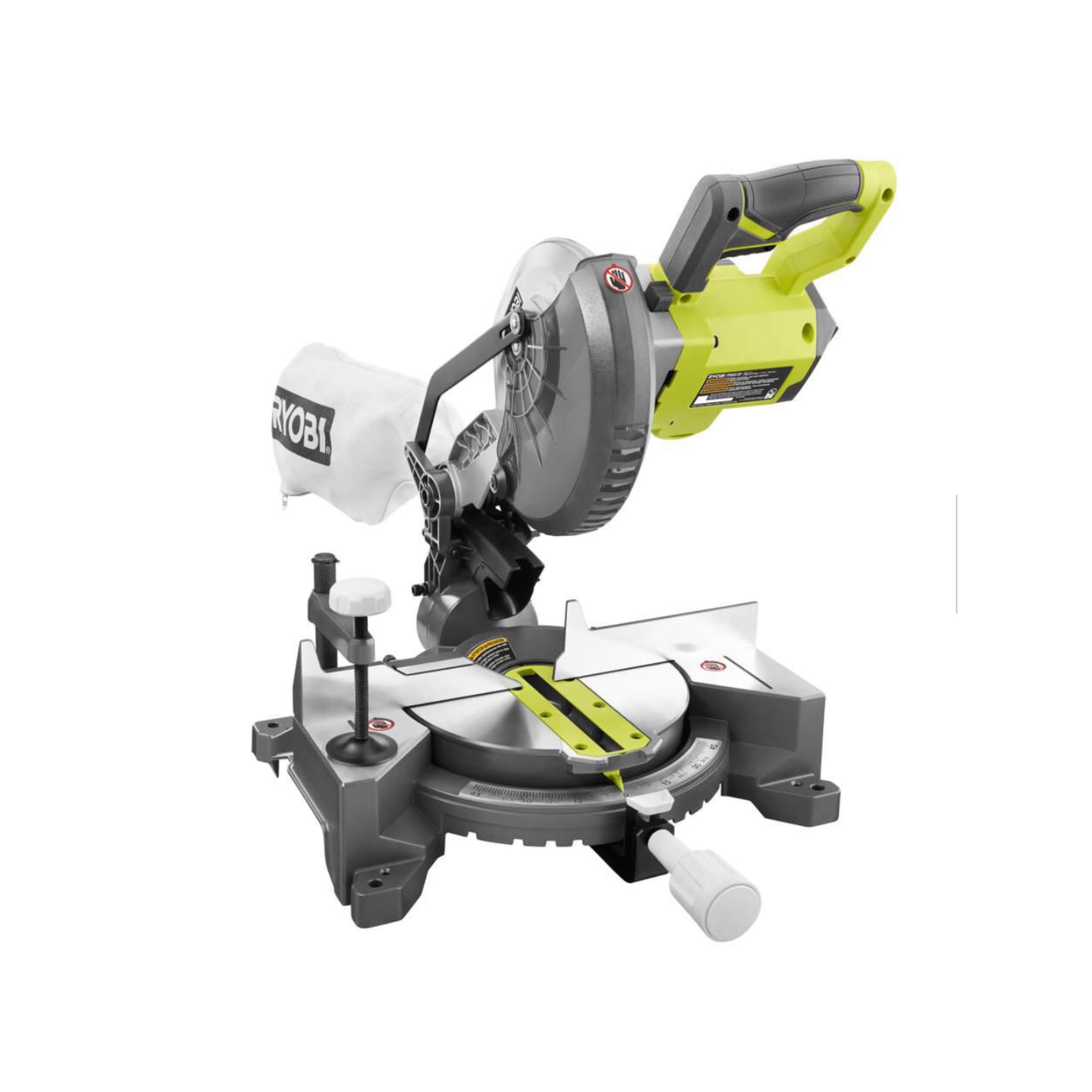 Compound Only Sign RYOBI 18-Volt ONE+ Cordless 7-1/4 in. Compact Compound Miter Saw with ...
