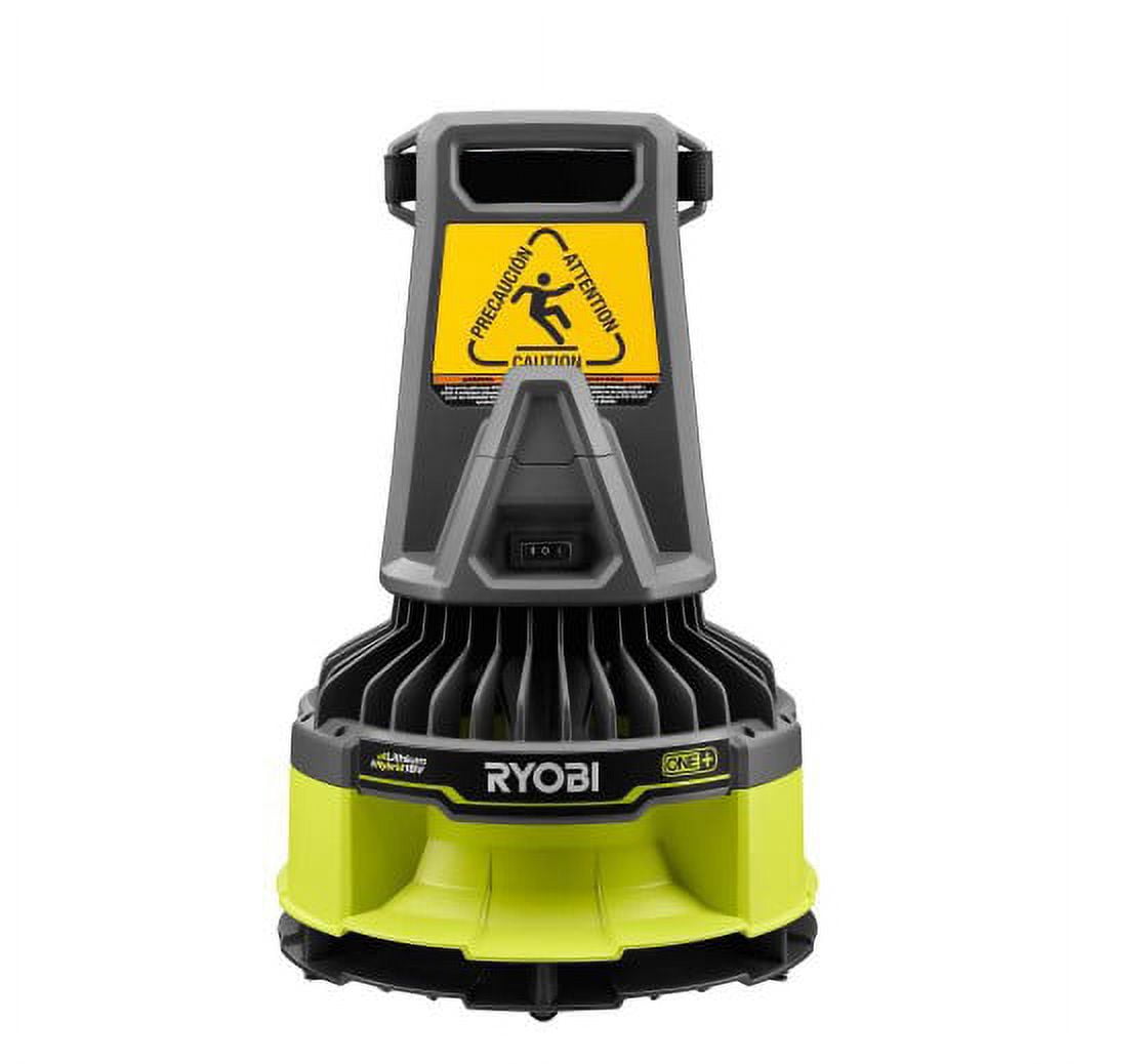 RYOBI 18V ONE+ Cordless Hybrid Floor Dryer Fan With 4.0Ah Battery & Charger - Dries Floors 4.5x Faster