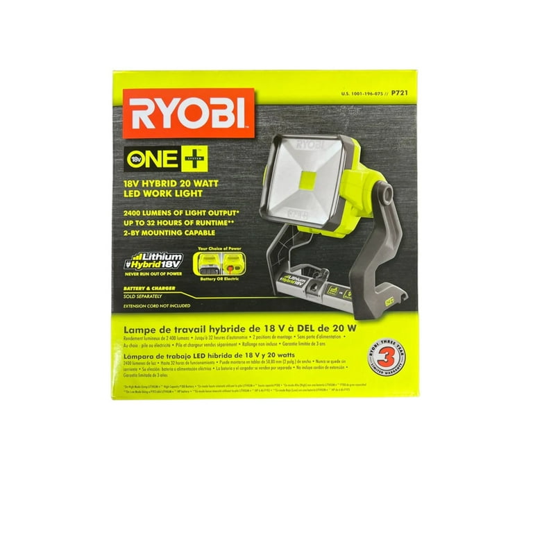 Ryobi 18v hybrid 20 watt led work light sale