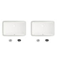 thumbnail image 1 of Stylish Undermount 18"Wx 12"D White Rectangular Bathroom Sink Set of 2 P-205-2, 1 of 10