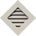 thumbnail image 1 of 18"W x 18"H Diamond Gable Vent (24 3/8"W x 24 3/8"H Frame Size): Primed, Functional, Smooth Pine Gable Vent w/ 1" x 4" Flat Trim Frame, 1 of 12