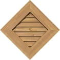 thumbnail image 1 of 18"W x 18"H Diamond Gable Vent (24 3/8"W x 24 3/8"H Frame Size): Unfinished, Non-Functional, Smooth Western Red Cedar Gable Vent w/ Decorative Face Frame, 1 of 12