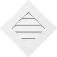 thumbnail image 1 of 18"W x 18"H Diamond Surface Mount PVC Gable Vent: Functional, w/ 3-1/2"W x 1"P Standard Frame, 1 of 13