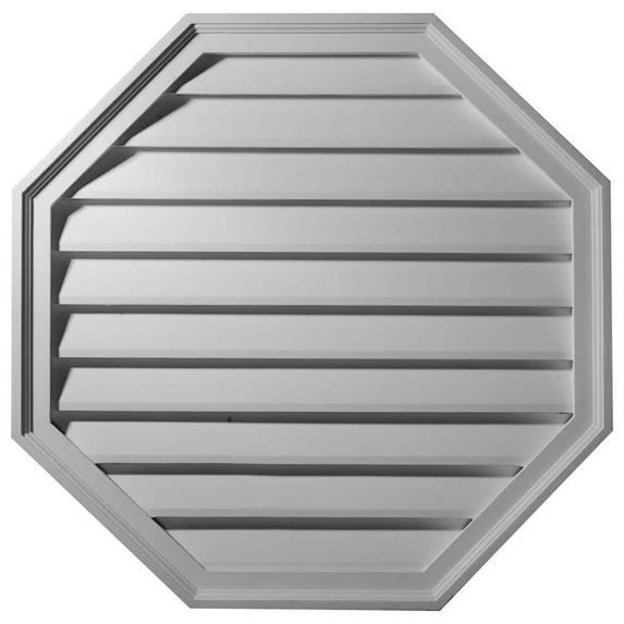 18"W x 18"H x 1 3/8"P,  Octagon Gable Vent Louver, Non-Functional