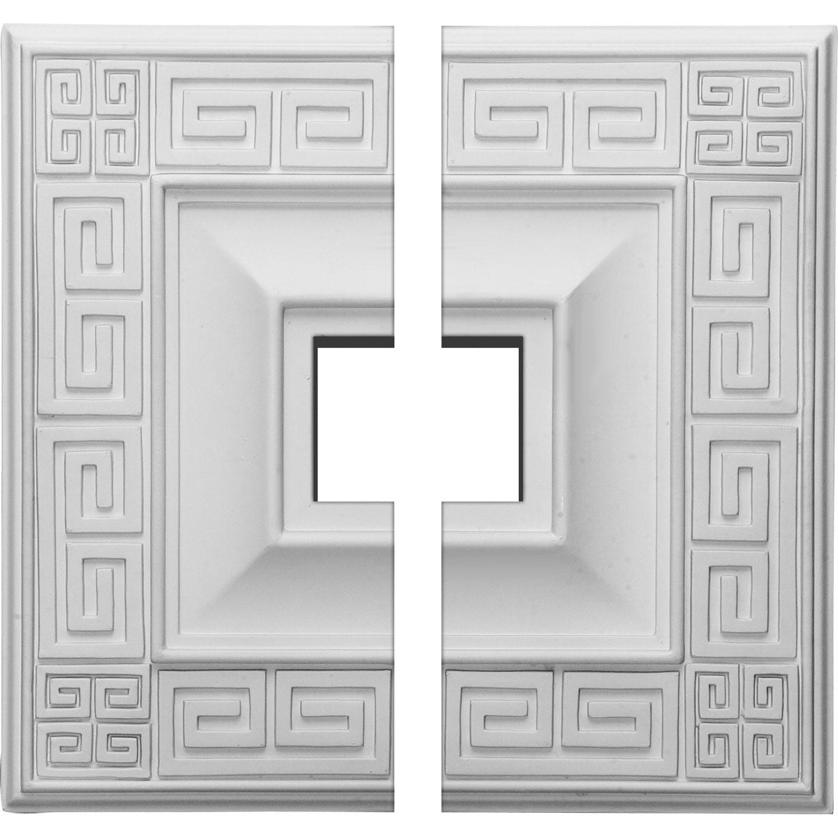 18" White Primed Urethane Square Ceiling Medallion