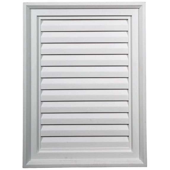 18"W x 23"H Rectangle Urethane Gable Vent Louver, Non-Functional