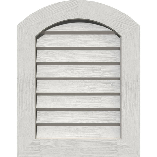 18"W x 24"H Arch Top Gable Vent (23"W x 29"H Frame Size): Primed, Non-Functional, Rough Sawn Western Red Cedar Gable Vent w/ Decorative Face Frame