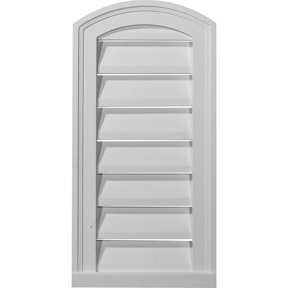 18"W x 24"H Eyebrow Urethane Gable Vent Louver, Functional