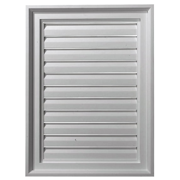 18"W x 24"H x 2 1/8"P, Vertical Gable Vent Louver, Functional