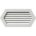 thumbnail image 1 of 18"W x 32"H Horizontal Peaked Gable Vent (23 1/2"W x 37"H Frame Size): Functional, PVC Gable Vent w/ 1" x 4" Flat Trim Frame, 1 of 14