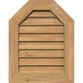 thumbnail image 1 of 18"W x 32"H Octagonal Top Gable Vent (23"W x 37"H Frame Size): Unfinished, Non-Functional, Smooth Western Red Cedar Gable Vent w/ Decorative Face Frame, 1 of 12