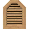 thumbnail image 1 of 18"W x 36"H Octagonal Top Gable Vent (23"W x 41"H Frame Size): Unfinished, Functional, Smooth Western Red Cedar Gable Vent w/ 1" x 4" Flat Trim Frame, 1 of 12
