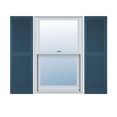 thumbnail image 1 of 18"W x 37"H Lifetime Vinyl, Custom Cathedral Top Center Mullion, Open Louver Shutters, w/Shutter-Loks (Per Pair), Classic Blue, 1 of 15
