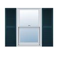 thumbnail image 1 of 18"W x 50"H Lifetime Vinyl, Custom Cathedral Top Center Mullion, Open Louver Shutters, w/Shutter-Loks (Per Pair), Midnight Blue, 1 of 15