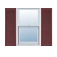 thumbnail image 1 of 18"W x 50"H Lifetime Vinyl, Custom Straight Top All Louver, Open Louver Shutters, w/Shutter-Loks (Per Pair), Wineberry, 1 of 15